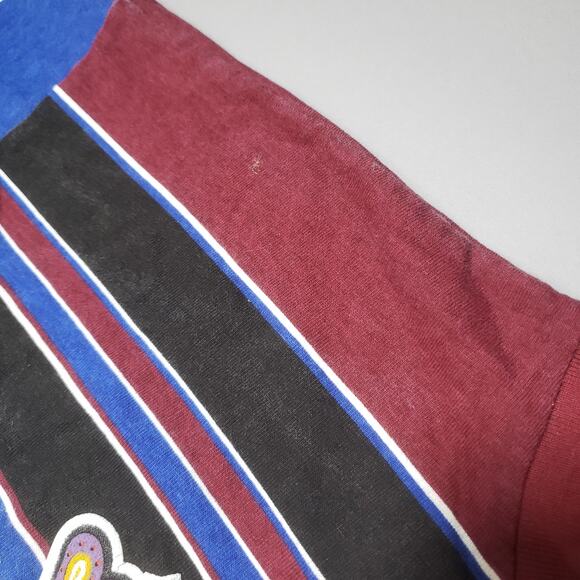 Vintage 80s Guess by George Marciano Striped Boot Logo Spellout Rare Mens USA XL - Picture 5 of 11